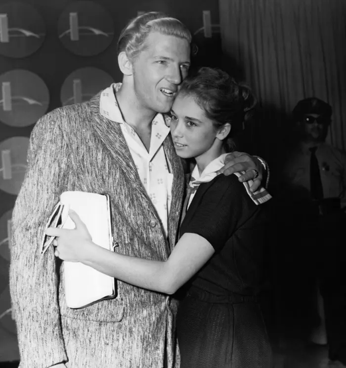 Picture of Jerry Lee Lewis and his second wife Jane Mitchum